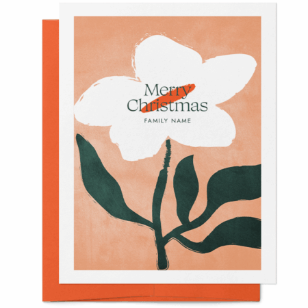 Floral Christmas Photo Card | Christmas Card Maker