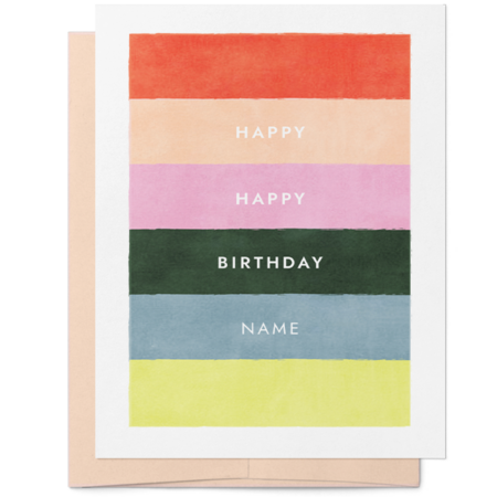 Rainbow Birthday Card | Add a Name | Personalized Birthday Card | Birthday Card Maker
