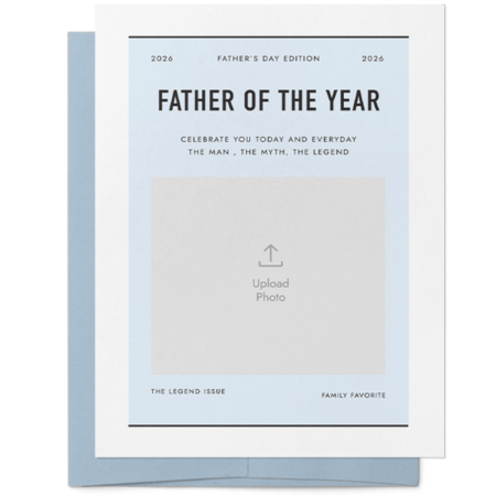 Father of the Year happy Father's Day card printed and mailed by Cardame