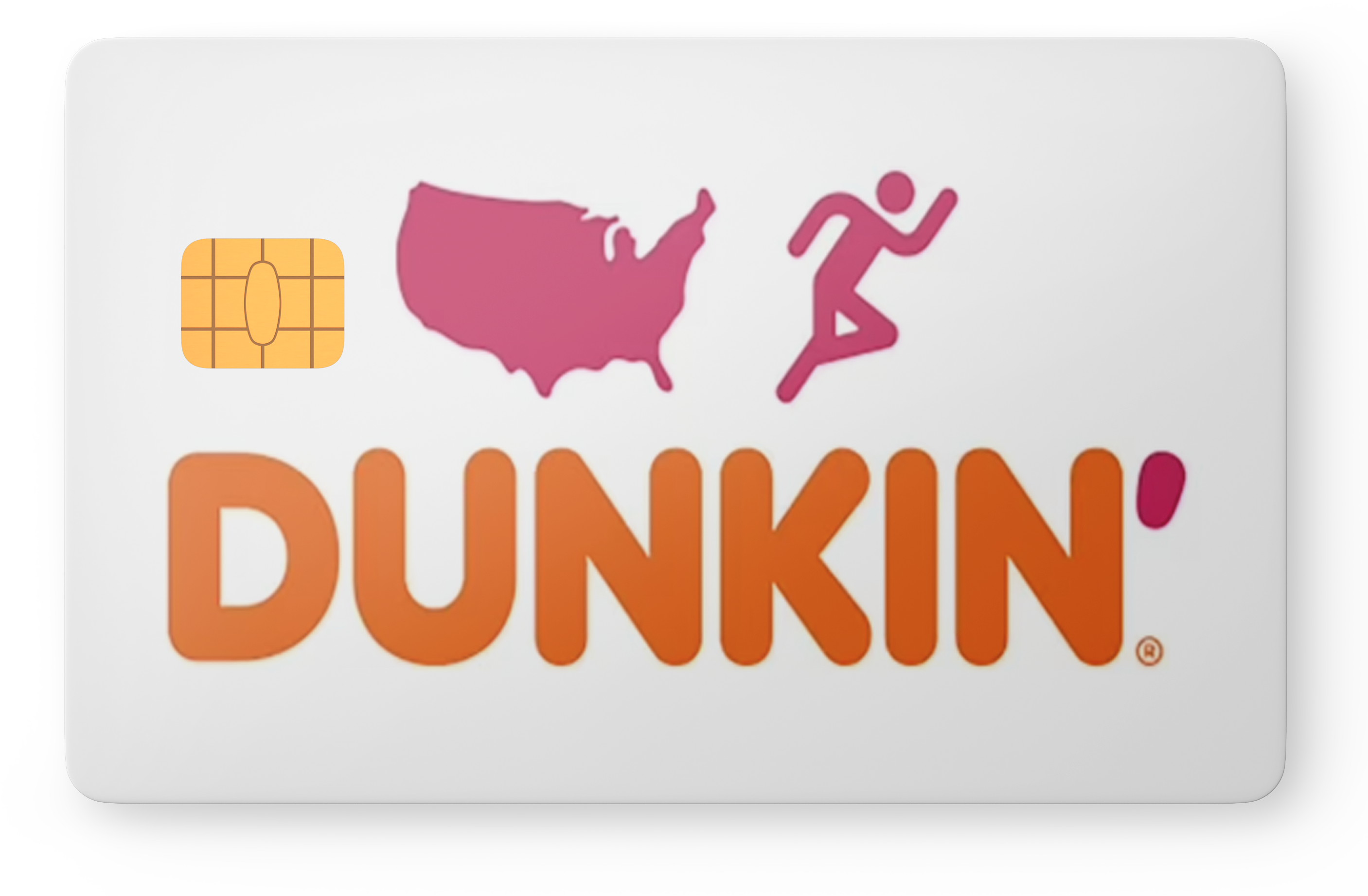 Dunkin gift card included with a birthday card mailed by Cardame